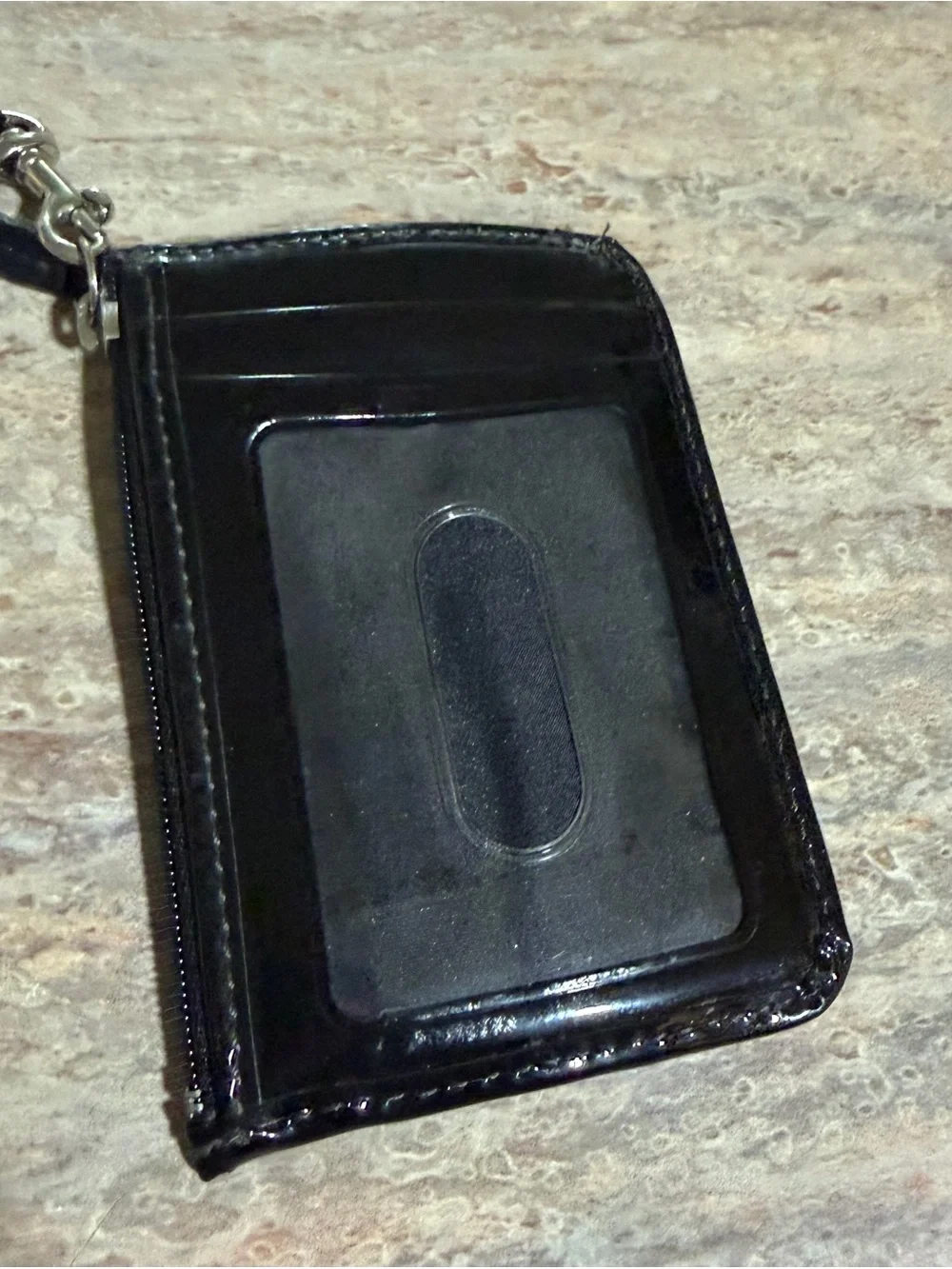 Coach Black Signature Wristlet Card Pouch